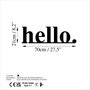 Wallity Hello Escultura de Pared de Metal Negro